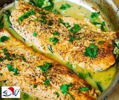 Fish Recipe - Trout with Garlic Lemon Butter Herb Sauce - Diversworld Spearfishing Scuba Diving Equipment Commercial Dive Gear Shop Cairns Australia