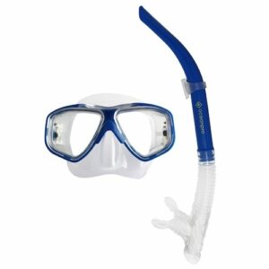 Ocean Pro Eclipse Mask Snorkel Set - Diversworld Spearfishing Scuba Diving Snorkelling Cairns Australia - Blue Side