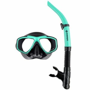Ocean Pro Eclipse Mask Snorkel Set - Diversworld Spearfishing Scuba Diving Snorkelling Cairns Australia - Teal