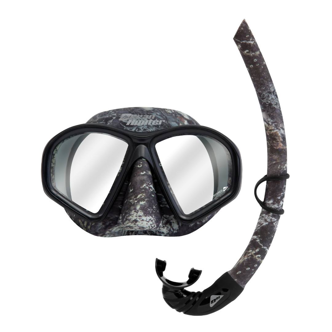 Ocean Hunter Phantom Camo Set Mask Snorkel - Diversworld Spearfishing Cairns