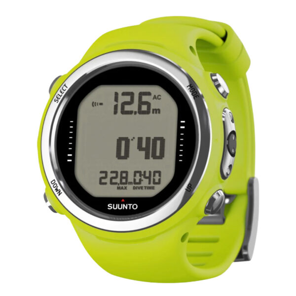 Suunto D4i Novo Lime Dive Computer Angle - Diversworld Spearfishing Gear Online Store Cairns Australia