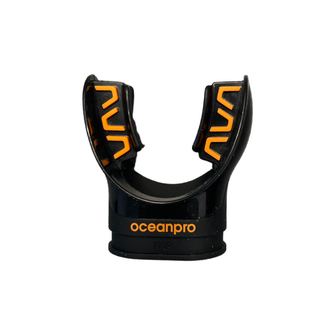 OceanPro Orthodontic Mouthpiece Black Orange - Diversworld Scuba Diving Gear Online Store Cairns Australia