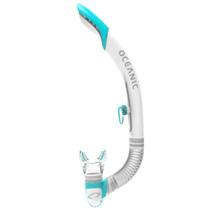 Oceanic Ultra SD Snorkel White Sea Blue - Diversworld Spearfishing Scuba Diving Online Shop Cairns Australia