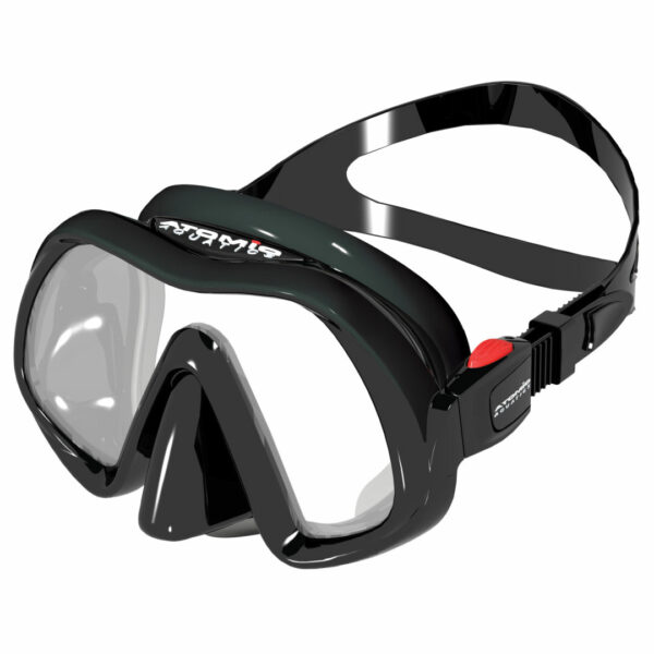 Atomic Venom Frameless Mask Black Side - Diversworld - Scuba Diving Snorkeling Spearfishing Cairns