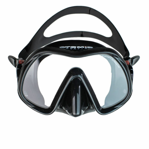 Atomic Venom Frameless Mask Black Strap - Diversworld - Scuba Diving Snorkeling Spearfishing Cairns