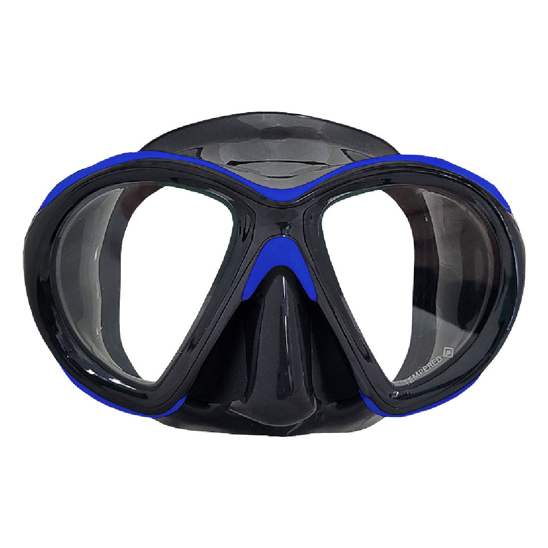 Ocean Pro Portsea Mask Blue - Front View - Diversworld Cairns - Australia