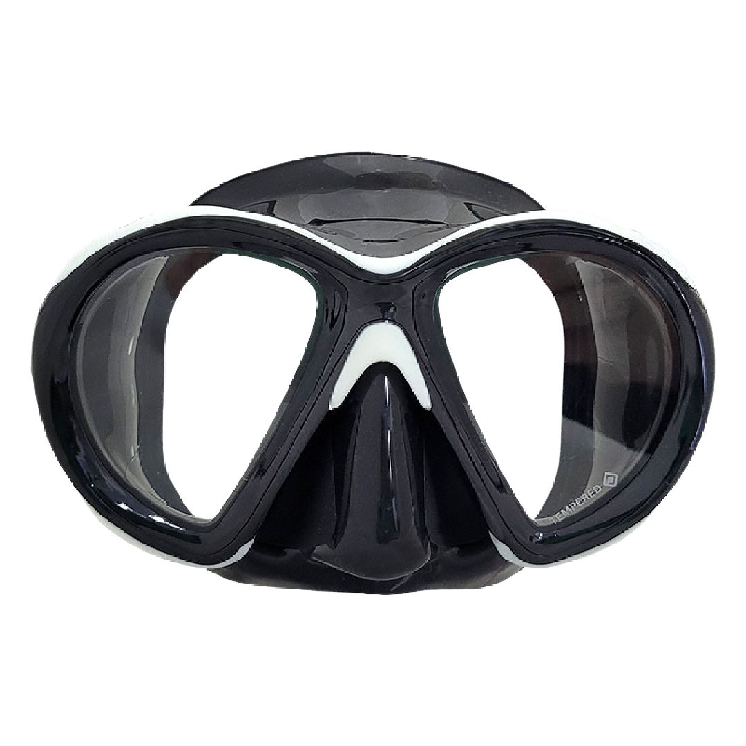 Ocean Pro Portsea Mask White - Front View - Diversworld Cairns - Australia