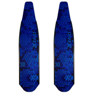 DiveR Carbon 3D Camou Blue - Freediving Fins - Diversworld Cairns - Spearfishing