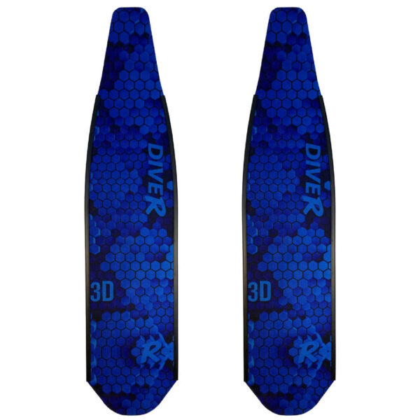 DiveR Carbon 3D Camou Blue - Freediving Fins - Diversworld Cairns - Spearfishing