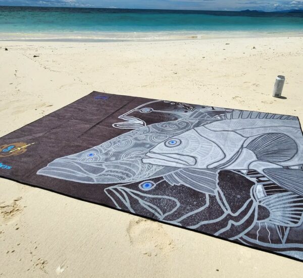 Salty Monkeys Beach Towel – BPM - Beach - Beau Pennyfather Motlop Design - Diversworld Spearfishing Cairns Australia