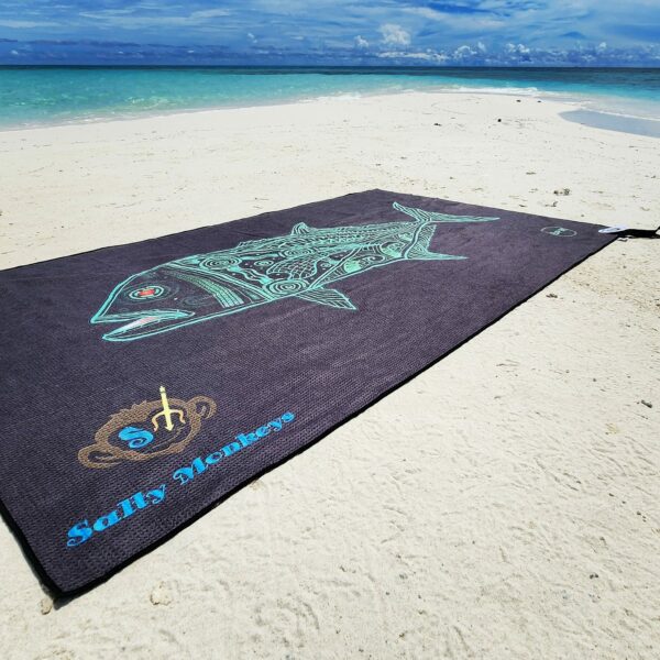 Salty Monkeys Beach Towel – BPM - Beach - Beau Pennyfather Motlop Design - Diversworld Spearfishing Cairns Australia