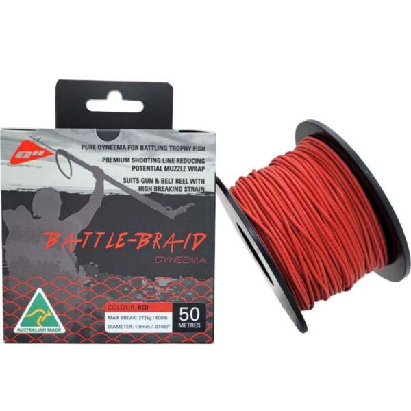 Ocean Hunter Battle Braid Dyneema Line Red - Diversworld Spearfishing Online Cairns Australia