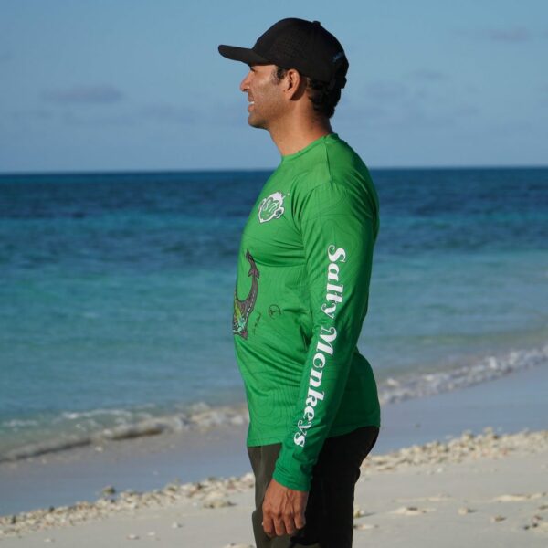 Salty Monkeys Anchor Sea My Culture Longsleeve Shirt Side - Diversworld Spearfishing Cairns Australia