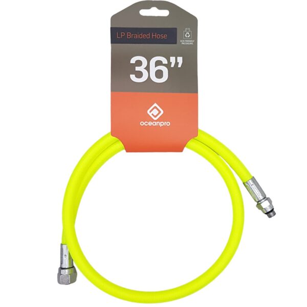 Oceanpro LP Braided Hose Yellow Occy Hose - Diversworld Commercial Scuba Diving Cairns Australia