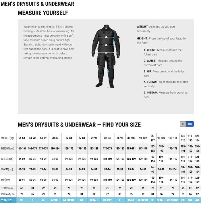 Size Charts and Guides | Diversworld Online Store