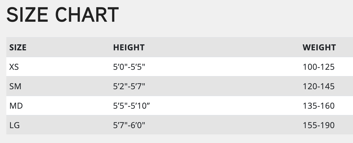 Size Charts and Guides | Diversworld Online Store